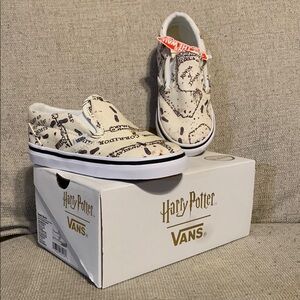 NWT NIB Vans Harry Potter Marauder's Map Slip-On Sneakers 8.5 Toddler Boy/Girl
